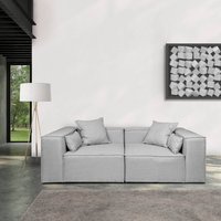 Modulares Sofa VERONA - S hellgrau von Home Deluxe