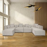 HOME DELUXE Modulares Sofa VERONA - XXL hellgrau von Home Deluxe