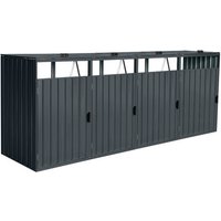 HOME DELUXE Mülltonnenbox »CUBO«, 4x 240L - grau von Home Deluxe