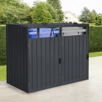 HOME DELUXE - Mülltonnenbox zweitürig CUBO - 2x 240L Menge 2 Mülltonnenbox Mülltonnenerweiterung Mülltonnenaufbewahrung Aufbewahrungsbox von Home Deluxe