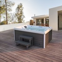 HOME DELUXE Outdoor Whirlpool STREAM inkl. Treppe und Thermoabdeckung von Home Deluxe