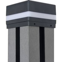 HOME DELUXE Pfostenabdeckung mit Solar LED Beleuchtung CALLUX COVER - 6er Set Pfostenkappe mit Solarbeleuchtung, Solar Pfostenbeleuchtung, LED von Home Deluxe