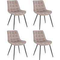 HOME DELUXE - Polsterstuhl IKALO 4er Set - Farbe: Hellbraun - weiche Polsterung, bis 120 kg belastbar I Küchenstuhl Speisestühle Esszimmerstühle HOME DELUXE - Polsterstuhl IKALO 4er Set - Farbe: Hellbraun - weiche Polsterung, bis 120 kg belastbar I Küchenstuhl Speisestühle Esszimmerstühle von Home Deluxe