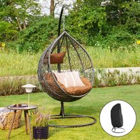 HOME DELUXE Polyrattan Hängesessel CIELO - inkl. Regenabdeckung von Home Deluxe