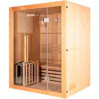 HOME DELUXE Sauna »Skyline L«, inkl. 4.5 kW Saunaofen mit integrierter Steuerung, für 3 Personen - beige von Home Deluxe