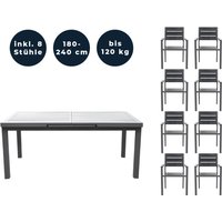 Sitzgruppe CALIDO MADERA 8 Stühle von Home Deluxe