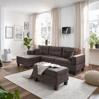 HOME DELUXE Sofa ROM – Samt Braun von Home Deluxe