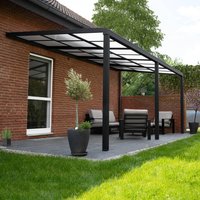 Terrassenüberdachung SOLIS DELUXE - 290 x 295 x 233 / 272 cm Grau von Home Deluxe
