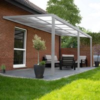 Terrassenüberdachung SOLIS DELUXE - 290 x 295 x 233 / 272 cm Weiß von Home Deluxe
