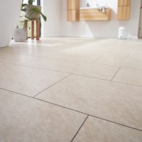 HOME DELUXE - Vinylboden SABINE Traventin Menge: 1 m² Klebevinylboden Bodenbelag Laminat Fußboden von Home Deluxe