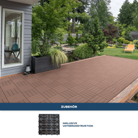 WPC Holzfliesen BAVARO Hellbraun von Home Deluxe