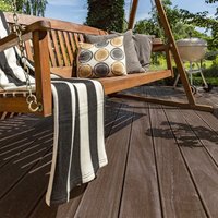 Home Deluxe - wpc Terrassendielen Komplettset (inkl. Unterkonstruktion) samana Farbe: Dunkelbraun, Größe: 2 m² wpc Terrassenboden Komplettset von Home Deluxe