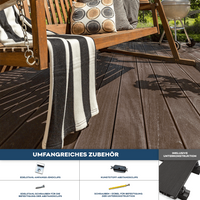 HOME DELUXE WPC Terrassendielen SAMANA dunkelbraun 10m² (2,20 m) von Home Deluxe