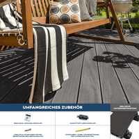 HOME DELUXE WPC Terrassendielen SAMANA hellgrau 10m² (2,20 m) von Home Deluxe