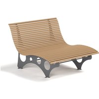 HOME DELUXE Wellenliege NIRA Teak - 148 cm Wellenliege, Liege Garten, Sonnenliege HOME DELUXE Wellenliege NIRA Teak - 148 cm Wellenliege, Liege Garten, Sonnenliege von Home Deluxe