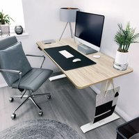 Höhenverstellbarer Schreibtisch elektrisch LUMINA - 160 x 80 cm Eiche von Home Deluxe