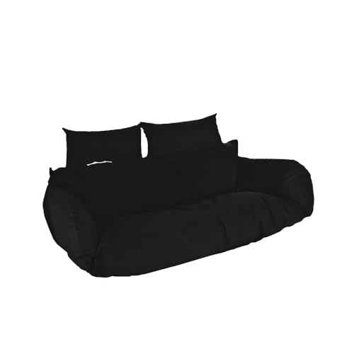 Home DELXUE - Polyrattan Hängesessel Twin - nur Kissen, Farbe: Schwarz von Home Deluxe