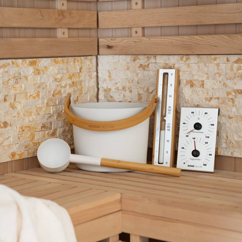 Home Deluxe Accessoires pour sauna MIYU Blanc - Kit complet von Home Deluxe