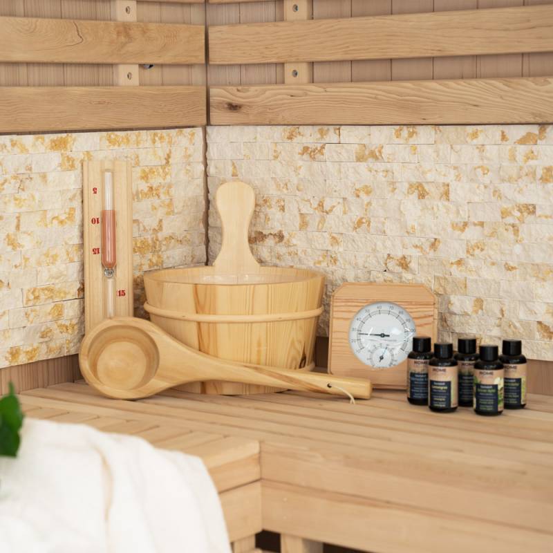 Home Deluxe Accessoires pour sauna Q PREMO - 10 pcs. équilibre naturel Home Deluxe Accessoires pour sauna Q PREMO - 10 pcs. équilibre naturel von Home Deluxe