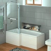 Badewanne mit Duschwanne - elara rechts - inkl. komplettem Zubehör und Duschabtrennung i Duschwanne, Badewanne mit Dusche - Home Deluxe von Home Deluxe