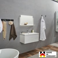 Home Deluxe - Badmöbel-Set - wangerooge big Weiß - Medium - inkl. Waschbecken und komplettem Zubehör - Breite Waschbecken: ca. 80 cm i von Home Deluxe