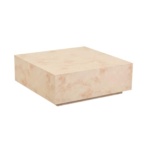Home Deluxe - Couchtisch Amiri XL - Farbe: Sandstein, Größe: 95 x 95 cm, MDF Platte, bereits fertig montiert I Wohnzimmertisch Beistelltisch Sofatisch von Home Deluxe