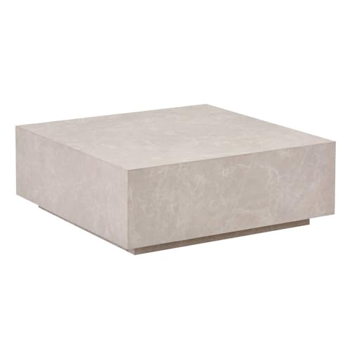 Home Deluxe - Couchtisch Amiri XL - Farbe: Beige, Größe: 95 x 95 cm, MDF Platte, bereits fertig montiert I Wohnzimmertisch Beistelltisch Sofatisch von Home Deluxe