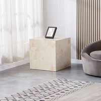 Home Deluxe Couchtisch Marmor AMIRI M - 50 x 50 cm Sandstein von Home Deluxe