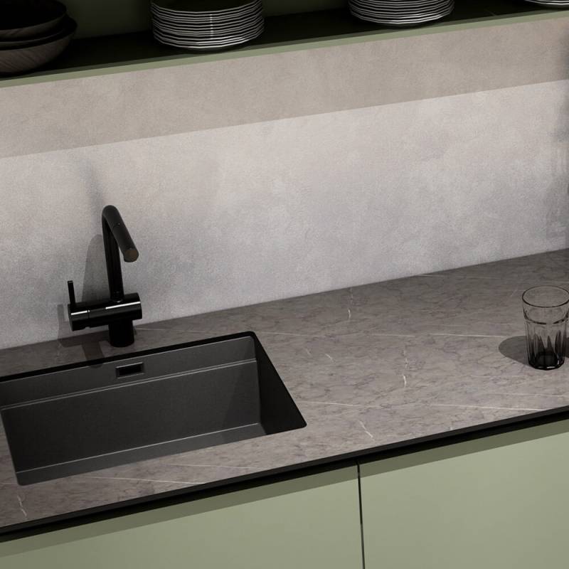 Home Deluxe Cuisine PORTOFINO 280 cm - Vert olive/gris pierre Home Deluxe Cuisine PORTOFINO 280 cm - Vert olive/gris pierre von Home Deluxe