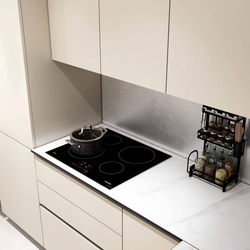 Home Deluxe Cuisine d'angle LINOSA 300 x 230 cm - Beige/Blanc Marbre von Home Deluxe