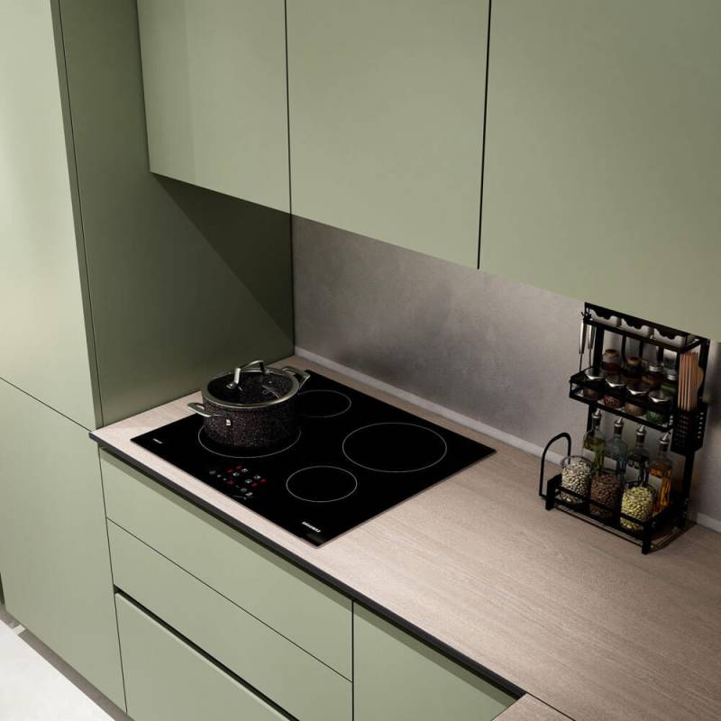 Home Deluxe Cuisine d'angle LINOSA 300 x 230 cm - Vert olive/noix von Home Deluxe