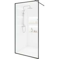 Duschabtrennung ESG-Glas baki Schwarzer Rahmen Größe: 100 x 200 cm Duschabtrennung Duschtrennung Duschwand Glas - Home Deluxe von Home Deluxe