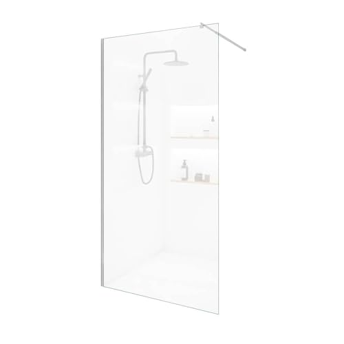 Home Deluxe - Duschabtrennung - BAKI - Breite: 80 cm, Klarglas, Aluminiumrahmen - 10 mm ESG - Sicherheitsglas I Walk in Dusche, Duschwand, Duschtür von Home Deluxe