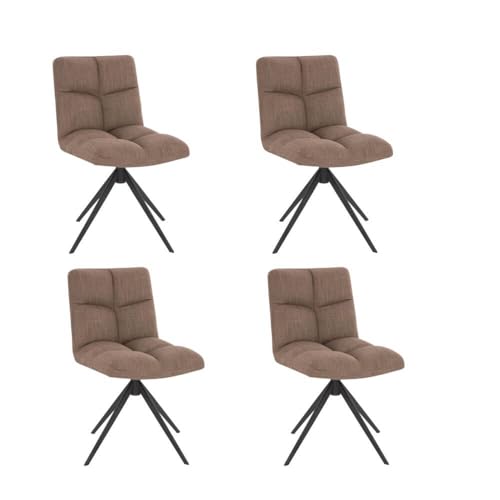 Home Deluxe - Esszimmerstuhl NODA - 4er Set, Farbe: Grau/Braun - 360 Grad drehbar, weiche Polsterung, bis 120 kg belastbar I Küchenstuhl Speisestühle Esszimmerstühle Home Deluxe - Esszimmerstuhl NODA - 4er Set, Farbe: Grau/Braun - 360 Grad drehbar, weiche Polsterung, bis 120 kg belastbar I Küchenstuhl Speisestühle Esszimmerstühle von Home Deluxe