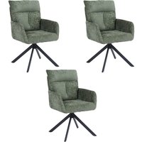 Home Deluxe - Esszimmerstuhl mit Armlehne aluna Chenille - 3er Set Grün Drehbarer Esszimmerstuhl, Esszimmerstuhl mit Drehfunktion, 360-Grad drehbarer Home Deluxe - Esszimmerstuhl mit Armlehne aluna Chenille - 3er Set Grün Drehbarer Esszimmerstuhl, Esszimmerstuhl mit Drehfunktion, 360-Grad drehbarer von Home Deluxe