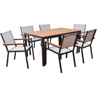 Garten-Sitzgruppe in Holzoptik cantos sedia Gartenmöbel Tisch Balkontisch Klappbar - Home Deluxe Garten-Sitzgruppe in Holzoptik cantos sedia Gartenmöbel Tisch Balkontisch Klappbar - Home Deluxe von Home Deluxe