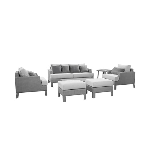 Home Deluxe – Gartenlounge Set Havanna – Farbe: Grau, Maße: 303x239x73, cm, inkl. Schutzabdeckung, wetterfest, Aluminium & Stoff I Loungemöbel Outdoor Sitzgruppe Terrassenmöbel Gartensofa von Home Deluxe