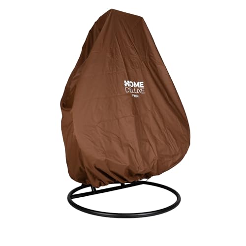 Home Deluxe Gartenmöbel-Schutzhülle Regenabdeckung Twin - Braun |⌀ 232 cm, Abdeckung für Gartenmöbel, Abdeckplane von Home Deluxe