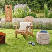 Gartenstuhl carino i Gartensessel, Sonnenliege, Balkonstuhl i anthrazit i anthrazit i braun - Home Deluxe von Home Deluxe