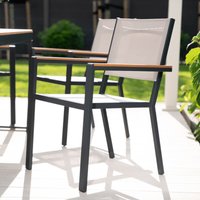 Home Deluxe - Gartenstuhl stapelbar sedia Menge: 8 Gartenmöbel Garten Sitzgruppe von Home Deluxe