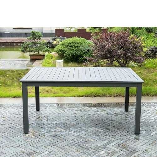 Home Deluxe - Gartentisch ausziehbar - CASA - ca. 160 (240) x 100 x 74 cm - inkl. 4 Stühlen, Gestell und Tischplatte Aluminium - inkl. Zubehör I Gartenmöbel Ausziehtisch Balkonset von Home Deluxe