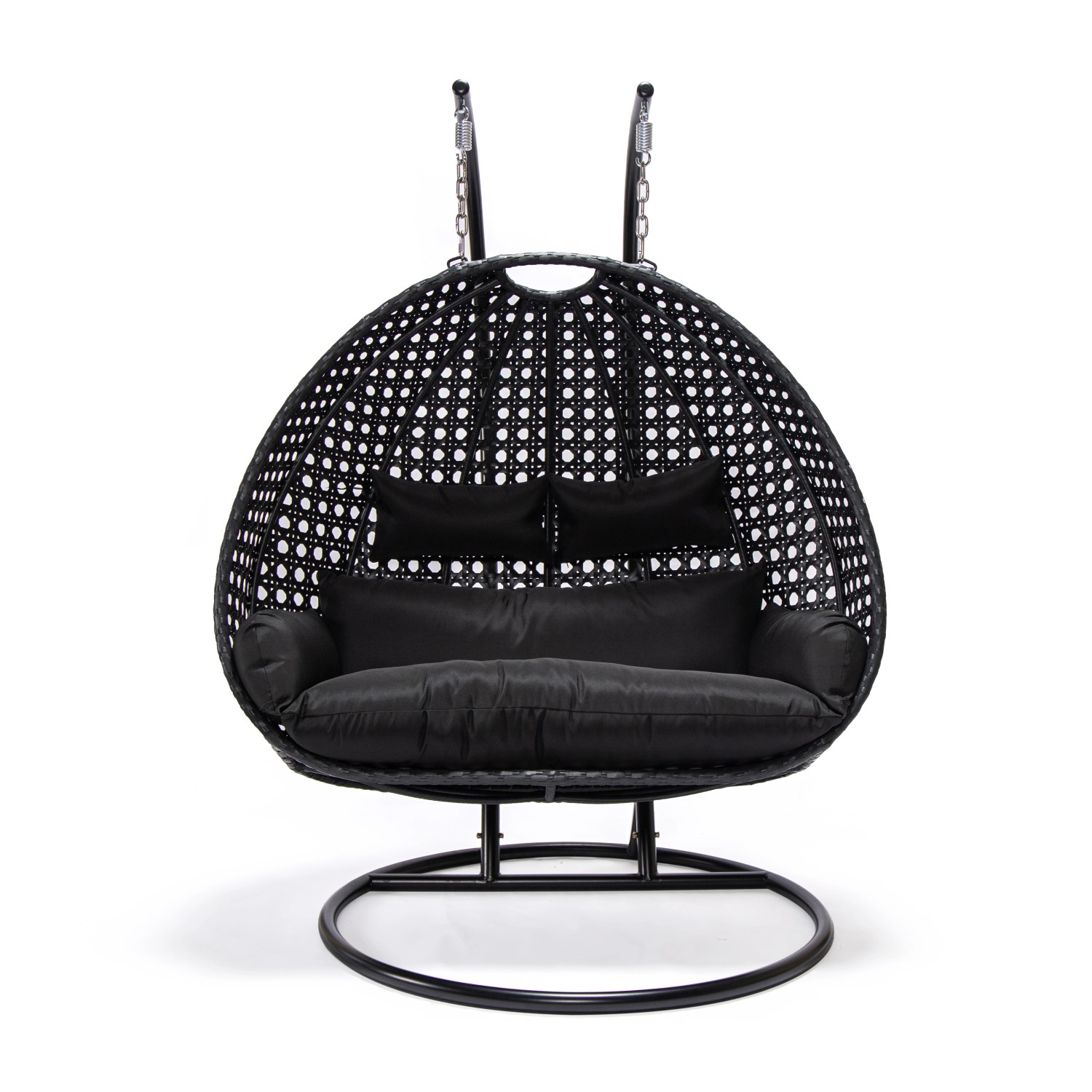 Home Deluxe Hängesessel Twin Polyrattan Schwarz von Home Deluxe