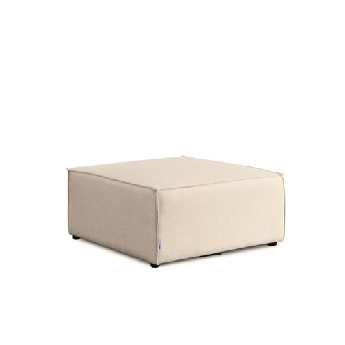 Home Deluxe - Hocker Verona - Beige, ca. 87 x 46 x 87 cm, Sitzhöhe: 46 cm, Sitztiefe: 87 cm I Modulares Sofa Modulsofa Ecksofa Wohnlandschaft von Home Deluxe