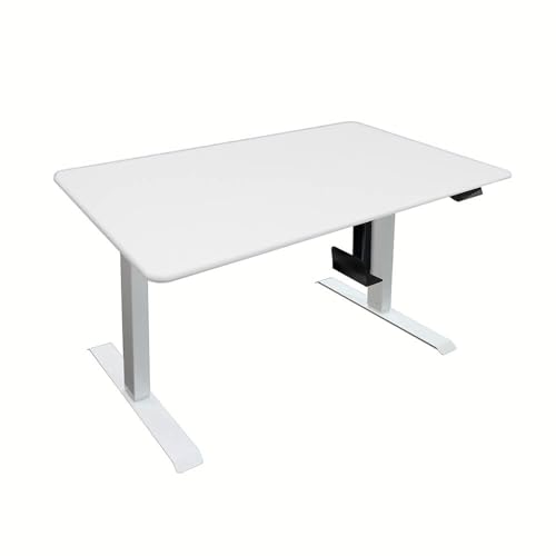 Home Deluxe - Höhenverstellbarer Schreibtisch Lumina - Gestell: Weiß, Platte: Weiß, Maße: 160 x 80 cm, Karbonstahl, inkl. PC-Halterung, USB Stecker und Aufbewahrungstasche I Arbeitsplatz Bürotisch Home Deluxe - Höhenverstellbarer Schreibtisch Lumina - Gestell: Weiß, Platte: Weiß, Maße: 160 x 80 cm, Karbonstahl, inkl. PC-Halterung, USB Stecker und Aufbewahrungstasche I Arbeitsplatz Bürotisch von Home Deluxe