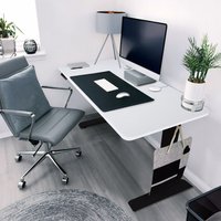 Home Deluxe Höhenverstellbarer Schreibtisch elektrisch LUMINA - 160 x 80 cm Weiß von Home Deluxe