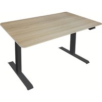 Home Deluxe - Höhenverstellbarer Schreibtisch elektrisch lumina Farbe: Schwarz - Braun, Größe: 160 x 80 cm Höhenverstellbarer-Schreibtisch von Home Deluxe