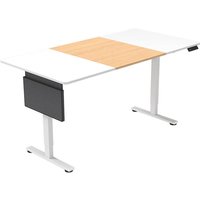 Home Deluxe - Höhenverstellbarer Schreibtisch elmo mit PC-Halterung – Weiß, 160x80 cm Höhenverstellbarer Schreibtisch, Ergonomischer Schreibtisch, von Home Deluxe