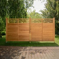 Home Deluxe - Holz Sichtschutzzaun soma - 180 x 180 cm Größe: 1x Element Holzzaun Gartenzaun Sichtschutzzaun Sichtschtutz von Home Deluxe