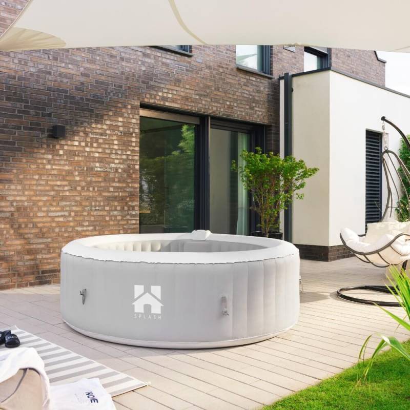 Home Deluxe Jacuzzi gonflable d'extérieur SPLASH avec couverture - Ø208 cm 6 personnes Uni Gris Home Deluxe Jacuzzi gonflable d'extérieur SPLASH avec couverture - Ø208 cm 6 personnes Uni Gris von Home Deluxe