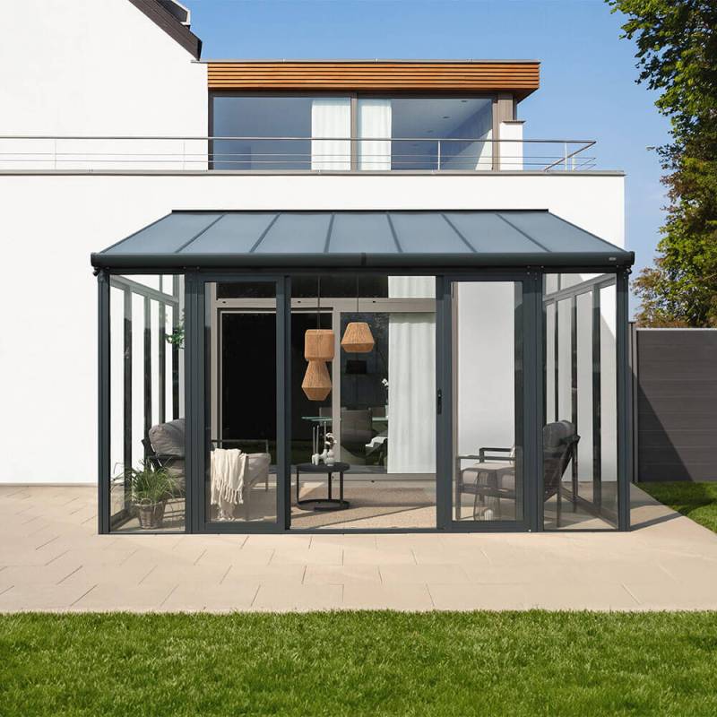 Home Deluxe Jardin d'hiver avec portes coulissantes AMARIS - 428 x 300 cm Anthracite Home Deluxe Jardin d'hiver avec portes coulissantes AMARIS - 428 x 300 cm Anthracite von Home Deluxe